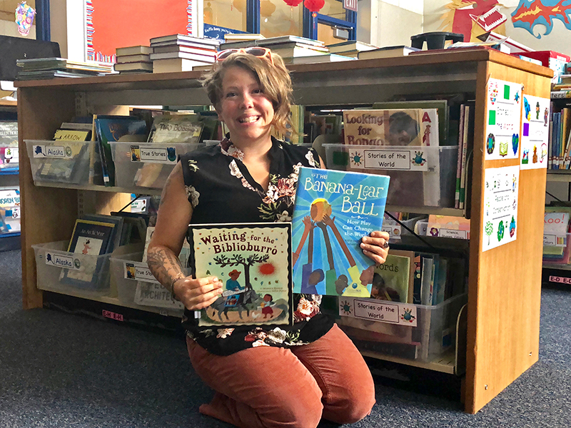 Michelle Carton in Library